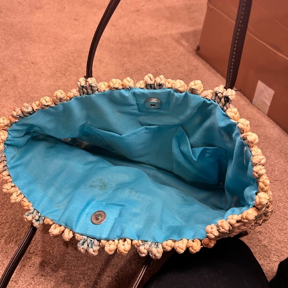 Floral Tote Bag - Cream and Blue - Picture 2 of 3